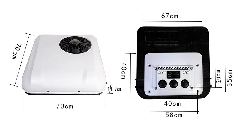 truck roof air conditioner size